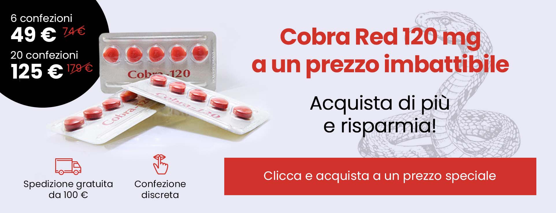 Cobra 120 mg Sildenafil – offerta speciale