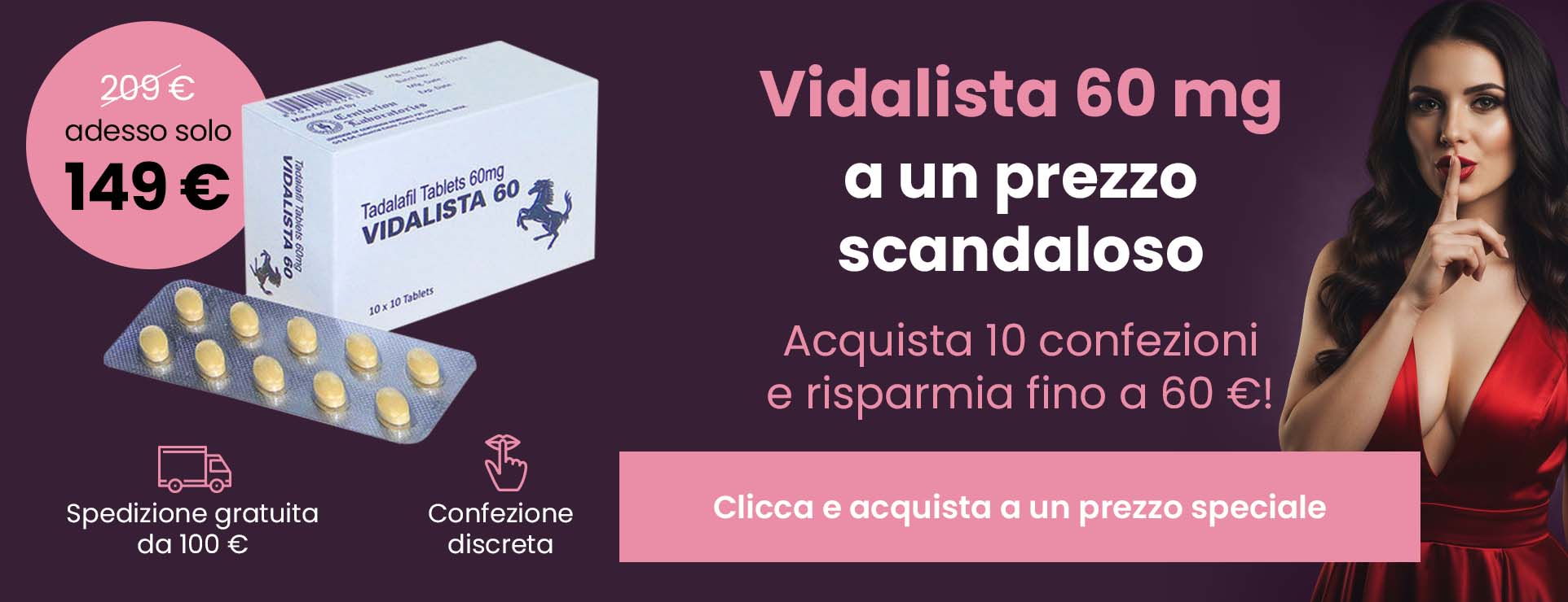 Vidalista 60 mg Tadalafil – offerta speciale